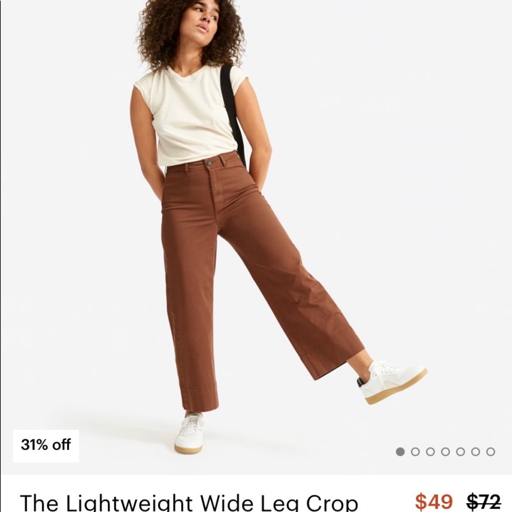 Everlane Lightweight Wide Leg Crop Chino